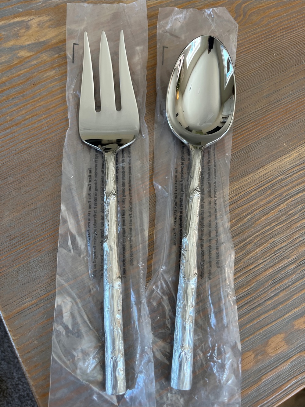 Lenox Park City Stainless 18/10 Serving Cold Meat Fork and Serving Spoon